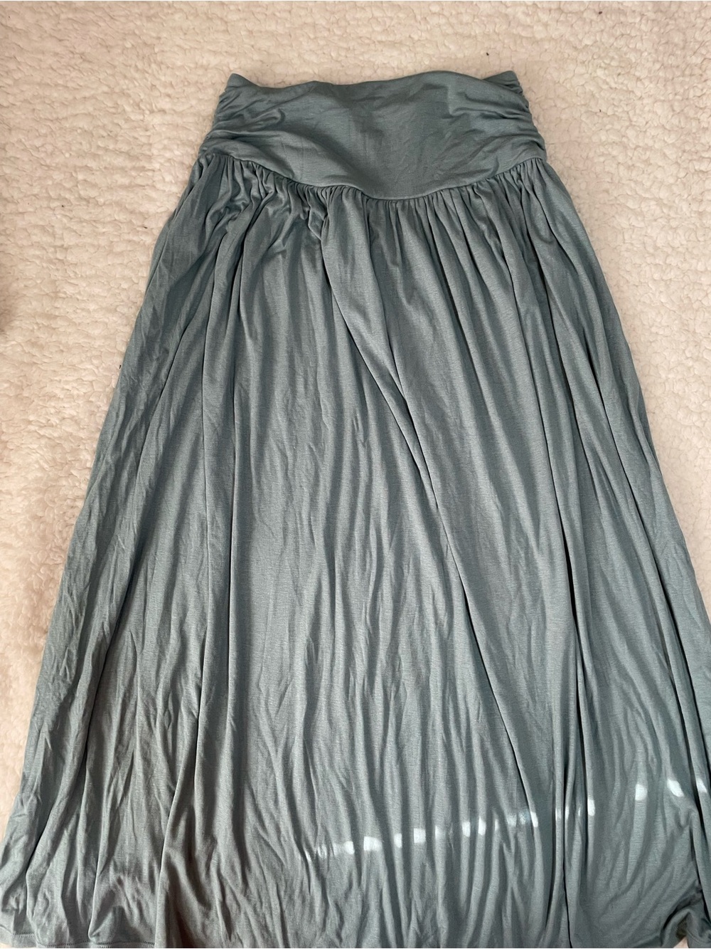 HALARA Flowy Maxi Skirt in Sage Blue-Green